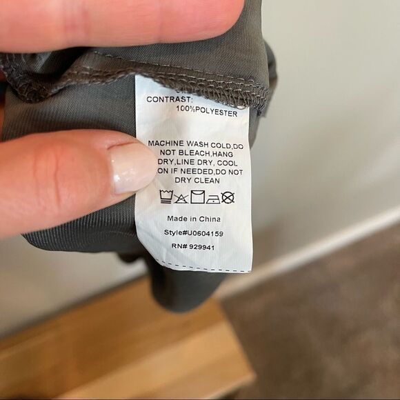 SIMPLE Suzanne Betro Heather Gray Ruffle Asymmetric Midi Dress - Picture 8 of 10